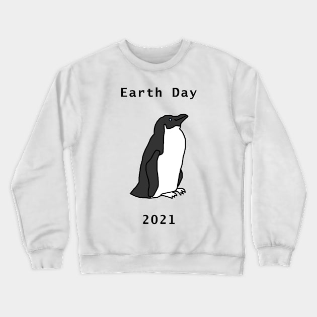 Penguins for Earth Day 2021 Crewneck Sweatshirt by ellenhenryart